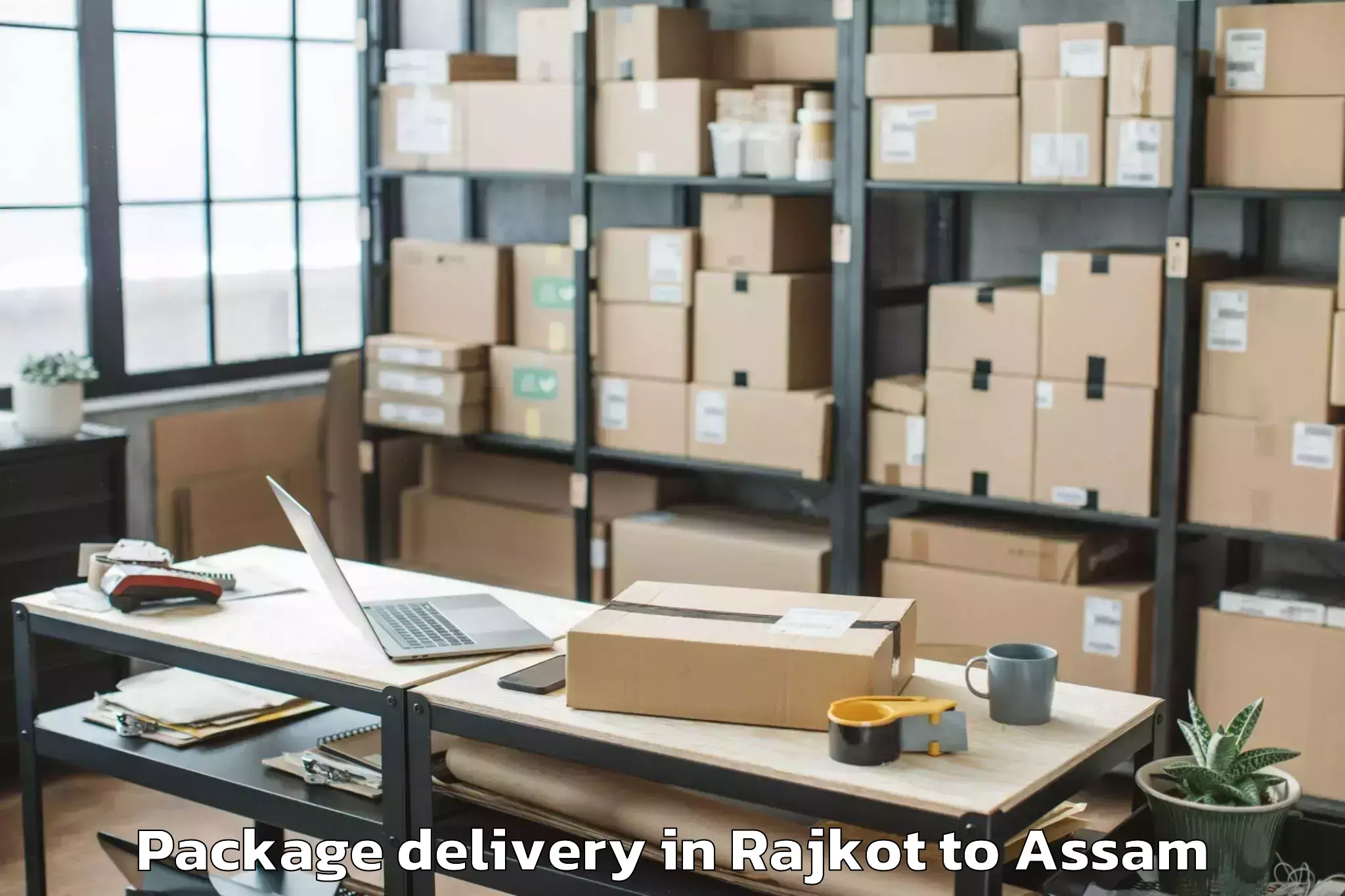 Reliable Rajkot to Guwahati University Package Delivery